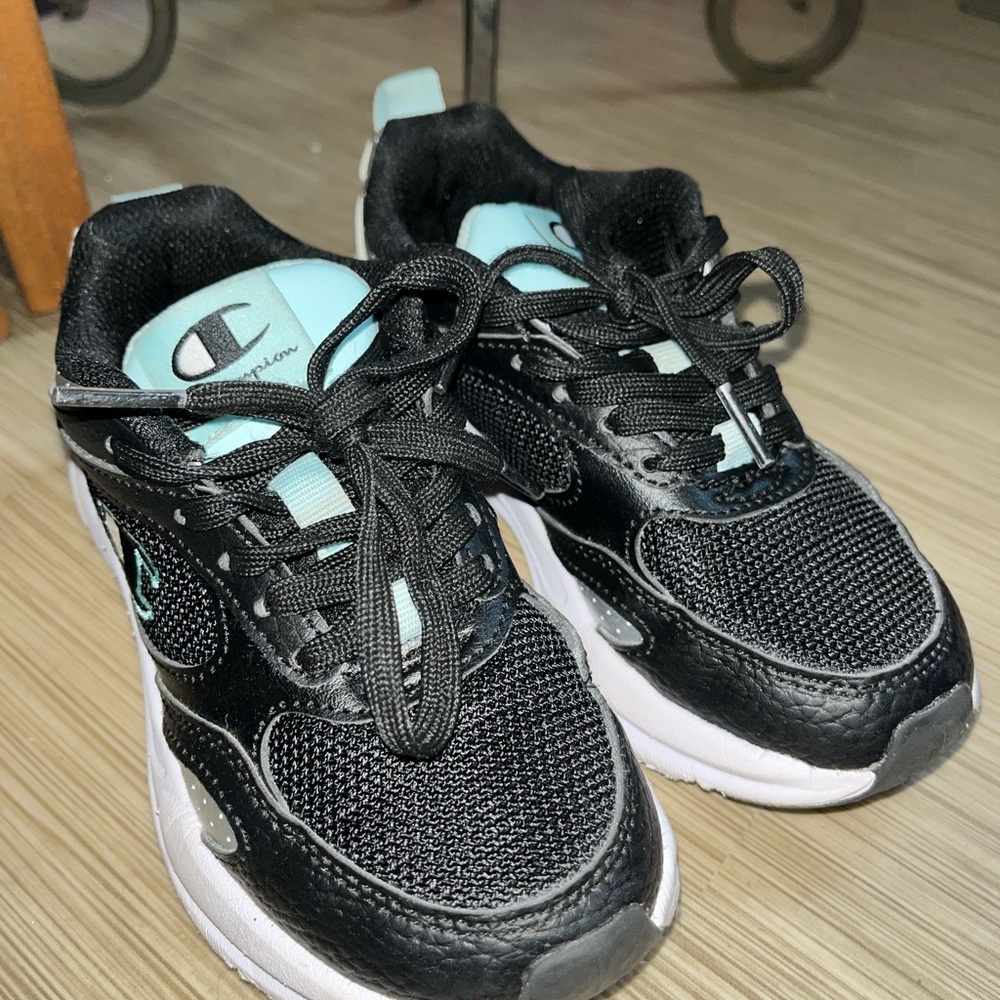 Toddler Champion Black and Blue Athletic Sneakers